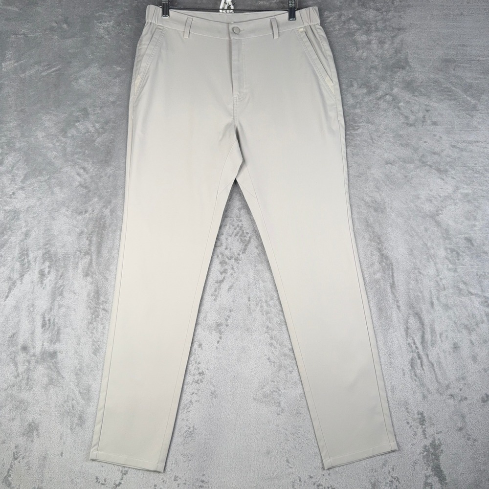 Jack Archer Jetsetter Tech Pants Mens 33x32 (Fits 33x30) Beige Stretch Golf Work